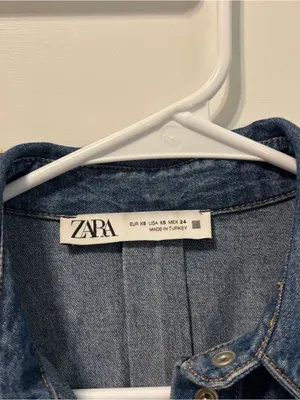 Zara Denim Shacket thumbnail 3
