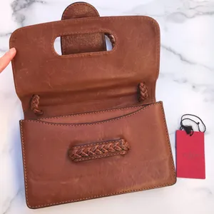 Valentino women’s Histoire braided brown leather shoulder bag thumbnail 12