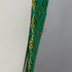 Origami Dress Formal Green Gold Mermaidcore Pointed Neckline‎ Sleeveless Women thumbnail 12