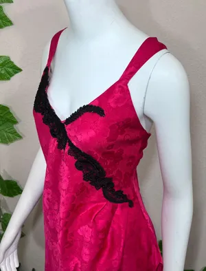 Victoria Secret Pink Lace Gold Label Vintage Rare Night Dress Slip thumbnail 6