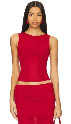 Runaway The Label Meila Top in Cherry Medium Womens Sleeveless Tank thumbnail 1