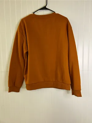 Amazon Burnt Orange Floral Graphic Crewneck Sweatshirt Size XL thumbnail 3