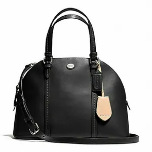 Coach‎ Cora Peyton Black Saffiano Leather Domed Satchel thumbnail 2