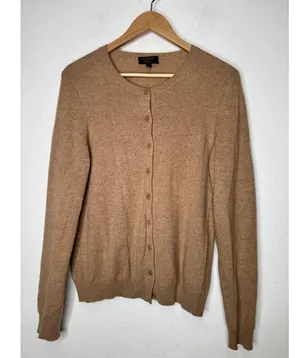 Charter Club Cashmere Womens Light 100% Cashmere Button Down Large thumbnail 1