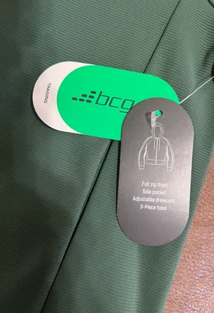 BCG Women's Full Zip Hooded Jacket Pockets Green Relaxed Fit XS Training Green thumbnail 7
