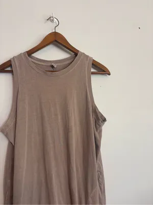 Old Navy Tan Mollusk Vintage Sleeveless Mini Shift Dress with Pockets thumbnail 3