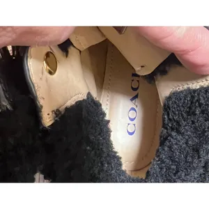 Coach Janel Boot Signature Canvas Black Hiking‎ Lug Sole C5879 Womens 5.5B Goth thumbnail 4