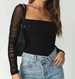 Princess Polly Delany Bodysuit Black thumbnail 1