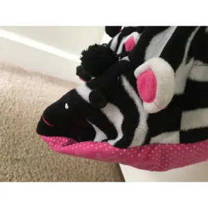 Nick & Nora Adult Unisex Zebra Print Footed Onsies Pajamas Size M Black White thumbnail 3