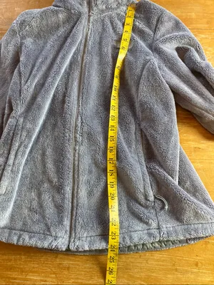 The North Face Women's Gray Plush Full Zip Teddy Fleece Jacket thumbnail 7