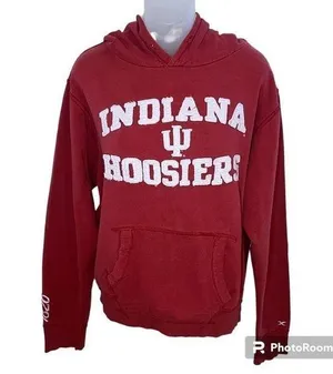 Pressbox Indiana Hoosiers Red Long Sleeve Hoodie Size Large thumbnail 1