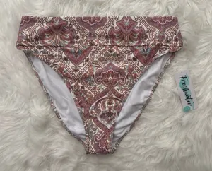 Freshwater Print High Leg Swim Bottoms Size Large thumbnail 1
