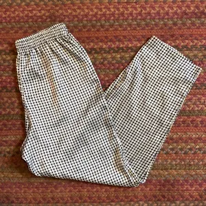VTG HOUNDSTOOTH SATIN PULL ON PANTS Black thumbnail 1