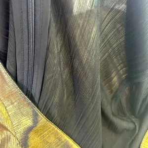 Lulu’s Metallic Gold Faux Wrap Asymmetrical Party Dress Semi Sheer Small Glam thumbnail 11