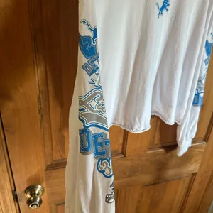 Detroit Lions Wear White Long Sleeve Shirt with Blue Graphics thumbnail 5