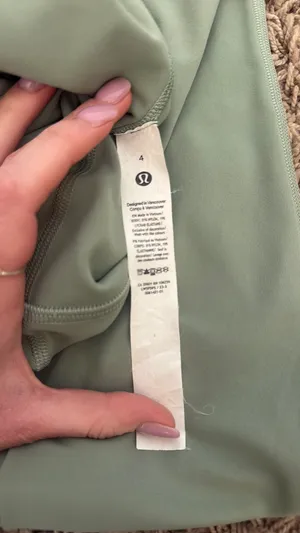 Lululemon Mini Flare Leggings - palm court light green! thumbnail 5