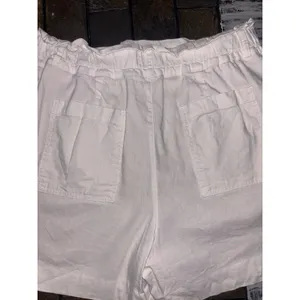 Simply Vera Vera Wang Womens Ivory Cream Linen Blend Paperbag Shorts Medium thumbnail 3