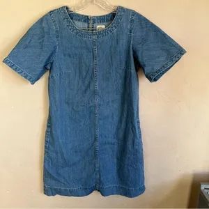 J. Crew Shift Denim Dress‎ thumbnail 2