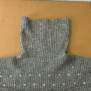 NWT Steve Madden Rhinestoned Astro Sweater Oversized Turtle Neck‎ Knit Sweater thumbnail 6