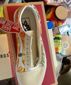 Vans Old Skool Bandana Flame Beige Orange size 8.5 thumbnail 9