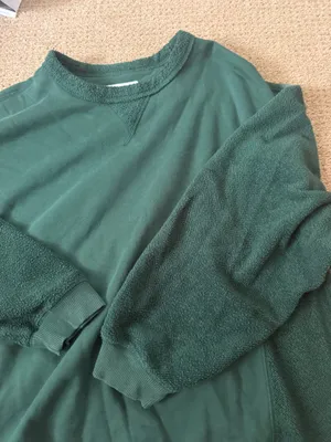 Aerie Crewneck Sweatshirt Oversized Green thumbnail 1