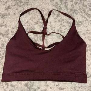 Nike Maroon Strappy Sports Bra thumbnail 1