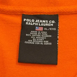 Polo Jeans Co Shirt XL VTG Ralph Lauren Womens Crop Short Sleeve Flag Logo Polo thumbnail 8
