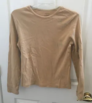 FINAL MARKDOWN long sleeved Hannah tee medium Tan thumbnail 1