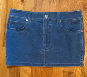 Alexander Wang Navy Denim Mini Skirt NWT thumbnail 1