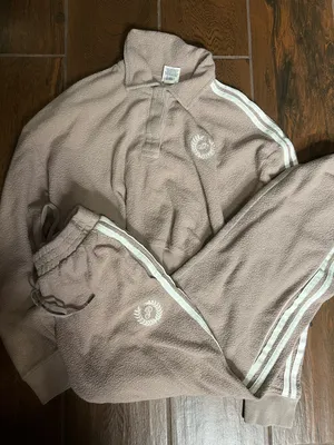 Victoria’s Secret PINK Neutral Beige Teddy Bear 🧸 Tracksuit Set Womens Small thumbnail 1