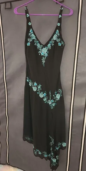 R & M Richards Black Floral Dress thumbnail 1