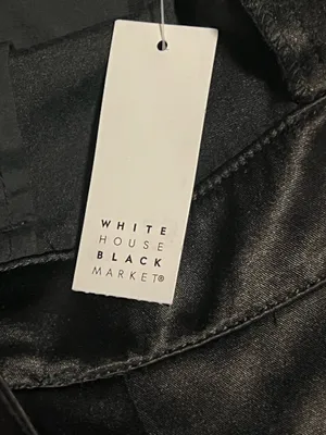 Womens Sz10 NWT White House Black Market black satin utility mini skirt thumbnail 12