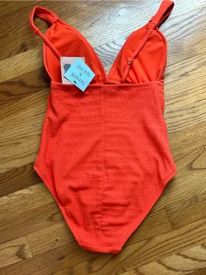 Shade & Shore One-Piece Swimsuit in Bright Orange medium thumbnail 2