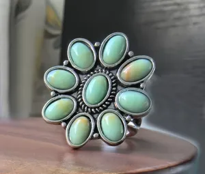 & Other Stories Women’s Gorgeous Vintage Design Stainless Steel Flower Design Ring - Size 7 thumbnail 3
