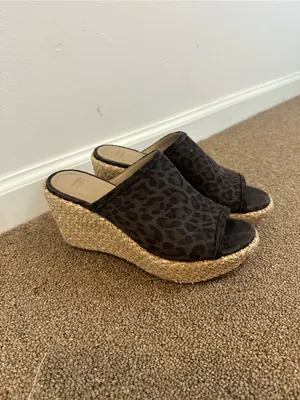 Johnston & Murphy Addy Leopard Print Wedge Mule Size 7 Women's thumbnail 2