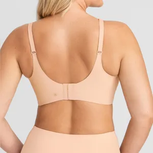 HONEYLOVE Crossover Wireless Mesh Bra Cream Sz Large thumbnail 2