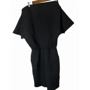 Amanda Uprichard Angie Dress Black Sz S Off Shoulder Blouson Draped Chic LBD thumbnail 7