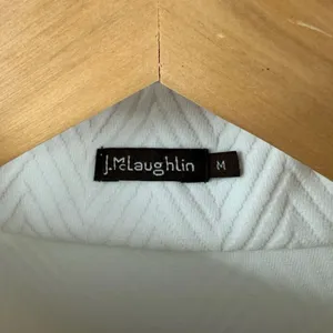 J.McLaughlin white dashing herringbone quarter zip pullover women’s size M thumbnail 2