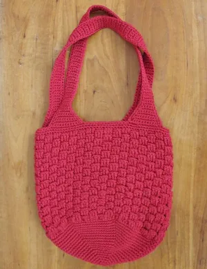 The Sak Original Red Woven Shoulder Bag Purse thumbnail 7