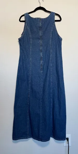 ZARA Vintage Denim Long Dress thumbnail 1