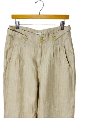 SUNDANCE Linen Pinstripe Trouser Pants thumbnail 3