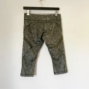 LULULEMON Cool To Street Crop Olive Green Palm thumbnail 6