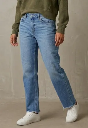American Eagle Denim Straight Leg Mom Jeans thumbnail 1