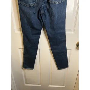 Free People Frayed Hem Skinny Leg 28" Inseam Women's Denim Jeans NWT Capri Blue thumbnail 10
