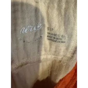 Aerie‎ Gauzy Coverup Shirt Women Small Mango White Colorblock Cotton Oversized thumbnail 9