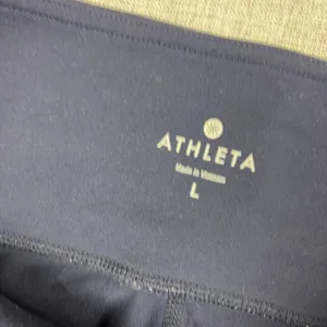 Athleta Leggings Womens L Blue Cropped Nylon Spandex Elastic Waist Yoga Gym thumbnail 2