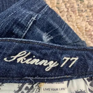American Eagle Blue Skinny 77 Jeans - Size 2 Long thumbnail 7