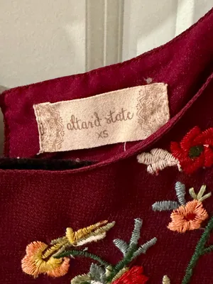 Altar'd State Burgundy Chiffon Top thumbnail 3