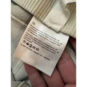 LULULEMON Ribbed Softstreme‎ Zip-Leg High-Rise Cropped Pants Size 10 In Bone thumbnail 5