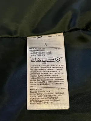 Gap Vest Womens Large Drizzle Blue Warmest Puffer Full Zip Quilted Lined Pockets thumbnail 7
